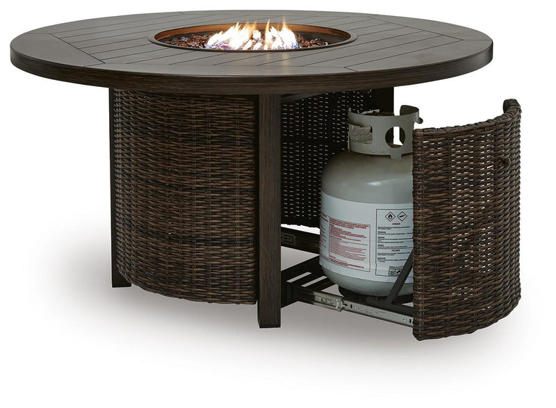 Monterey Point Dark Brown Outdoor Fire Pit Table - PCP760-776