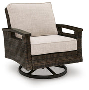 Monterey Point Dark Brown Outdoor Swivel Lounge Chair (Set of 2) - PCP760-821