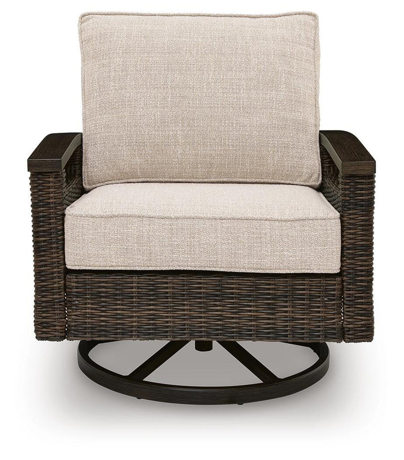 Monterey Point Dark Brown Outdoor Swivel Lounge Chair (Set of 2) - PCP760-821