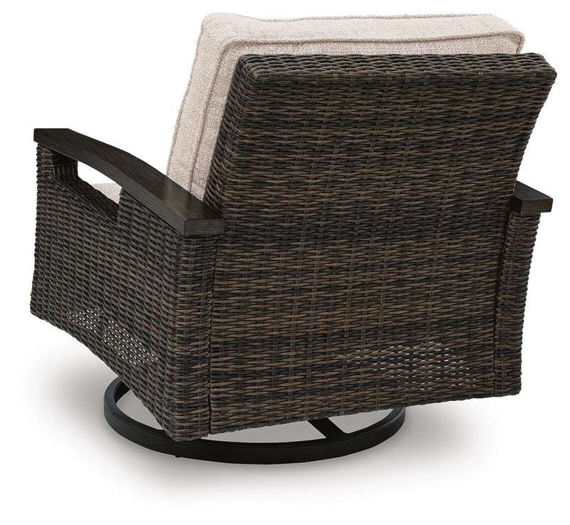 Monterey Point Dark Brown Outdoor Swivel Lounge Chair (Set of 2) - PCP760-821