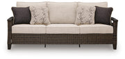 Monterey Point Outdoor Sofa and Loveseat in Dark Brown - PKG024579