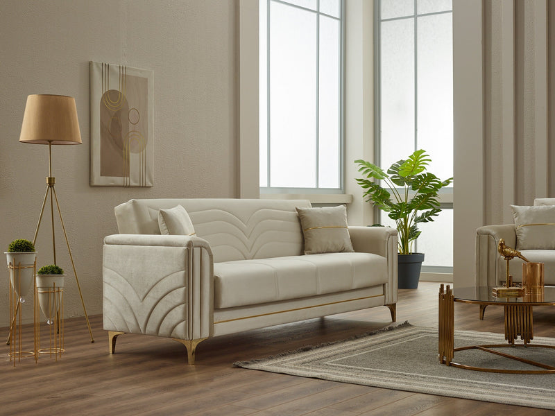 Montero 3-pieces (Sofa & Loveseat & Chair) Livingroom in Light Grey - 200-SIM-MON-VELVET405-321