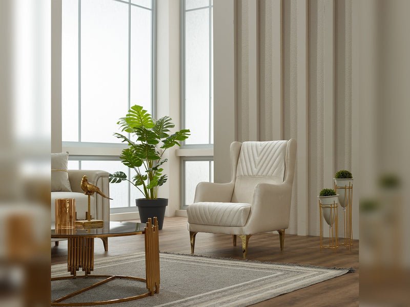 Montero Chair in Cream - 200-SIM-MON-VELVET938-B