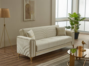 Montero Convertible Sofa in Cream - 200-SIM-MON-VELVET938-3