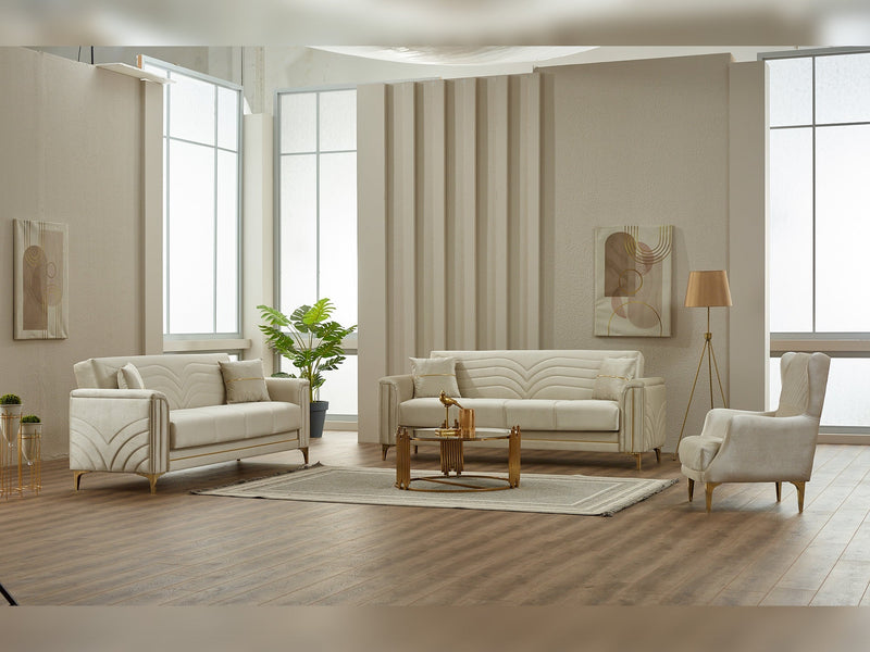 Montero Convertible Sofa in Light Grey - 200-SIM-MON-VELVET405-3