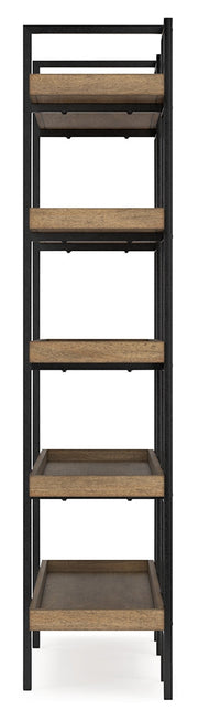 Montia Home Office Desk with Chair and Storage in Light Brown - PKG018523