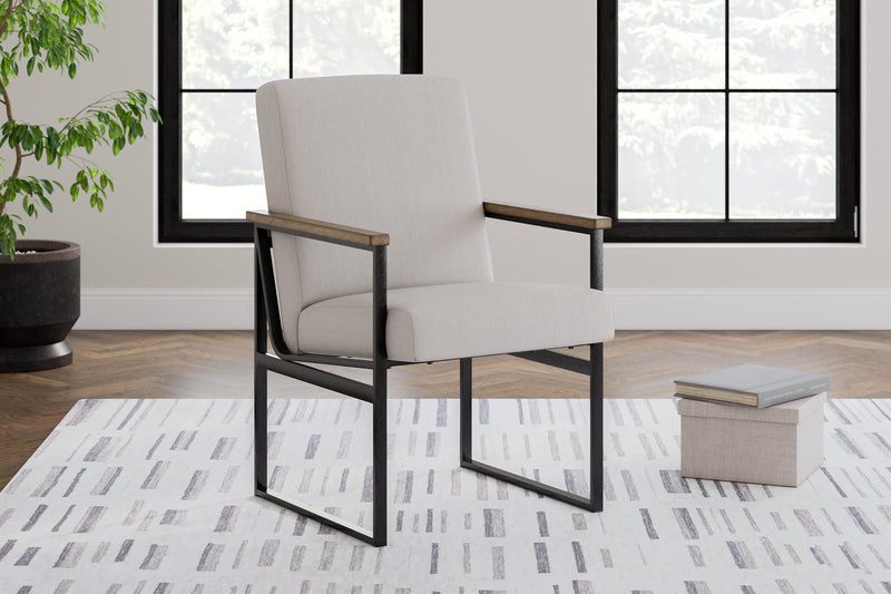 Montia Home Office Desk with Chair in Light Brown - PKG018522