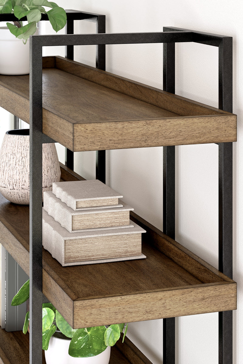 Montia Light Brown 76" Bookcase - H632-70