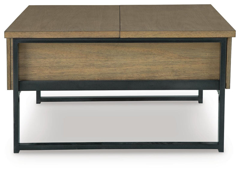 Montia Light Brown Lift-Top Coffee Table - T602-00