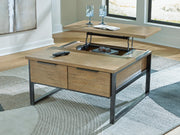 Montia Light Brown Lift-Top Coffee Table - T602-00