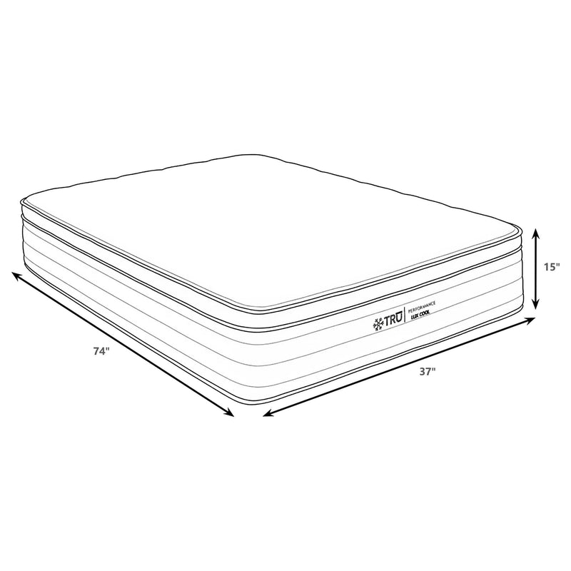 Montlake 15-inch Twin Cool Euro Top Foam Hybrid Mattress - 350412T