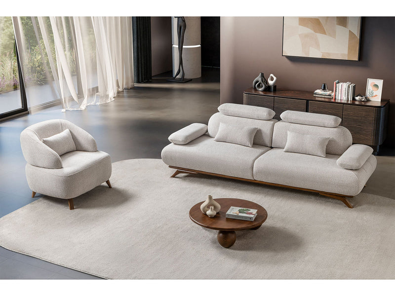 Monza Convertible Loveseat in Cream - 200-ST-MON-SOFT03-2