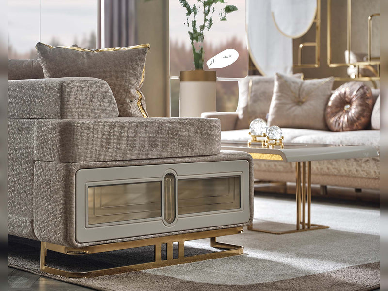 Monza Convertible Sofa Cream in Cream - 101-MON-MON01-3
