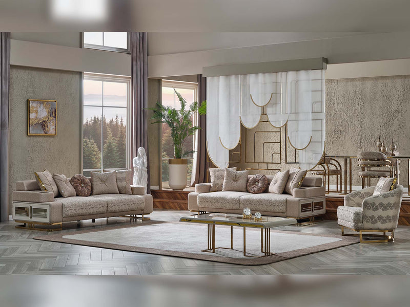 Monza Convertible Sofa Cream in Cream - 101-MON-MON01-3