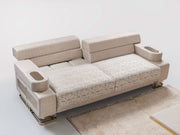 Monza Convertible Sofa Cream in Cream - 101-MON-MON01-3
