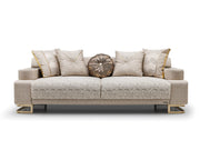 Monza Convertible Sofa Cream in Cream - 101-MON-MON01-3