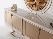 Monza Diningroom (Consol With Mirror & Dining Table & 6 Dining Chair) - 115-MON-DT-6-SET