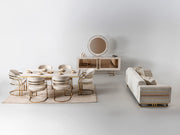 Monza Diningroom (Consol With Mirror & Dining Table & 6 Dining Chair) - 115-MON-DT-6-SET