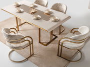 Monza Diningroom (Consol With Mirror & Dining Table & 6 Dining Chair) - 115-MON-DT-6-SET
