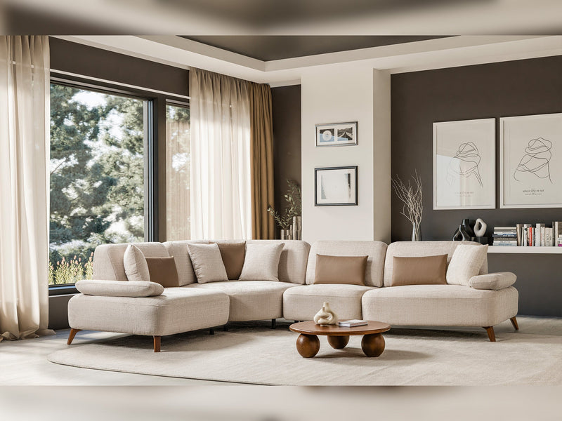Moon Modular Sectional Sofa in Cream - 200-ST-MOO-CREMONA06-S