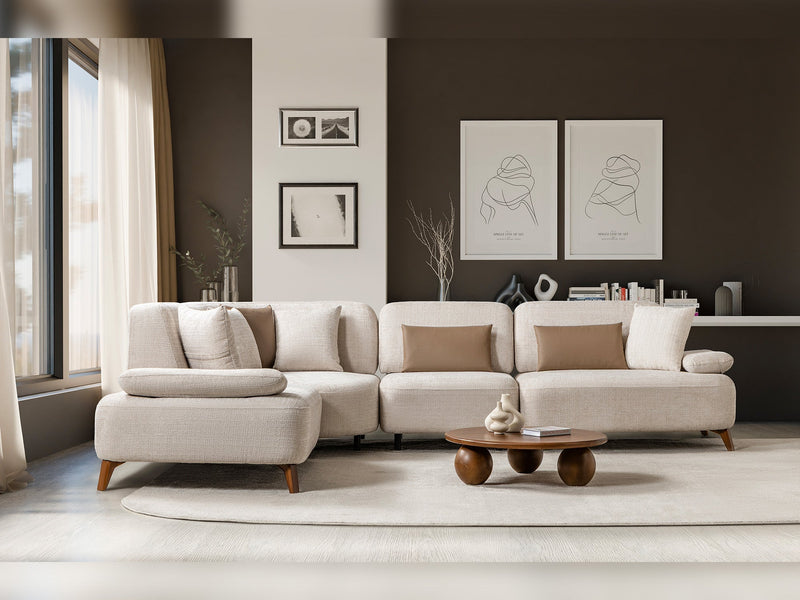 Moon Modular Sectional Sofa in Cream - 200-ST-MOO-CREMONA06-S