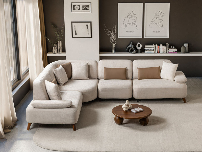 Moon Modular Sectional Sofa in Cream - 200-ST-MOO-CREMONA06-S
