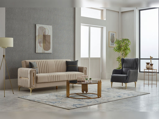 Moreno Convertible Loveseat in Beige - 200-SIM-MOR-ANKA529-2