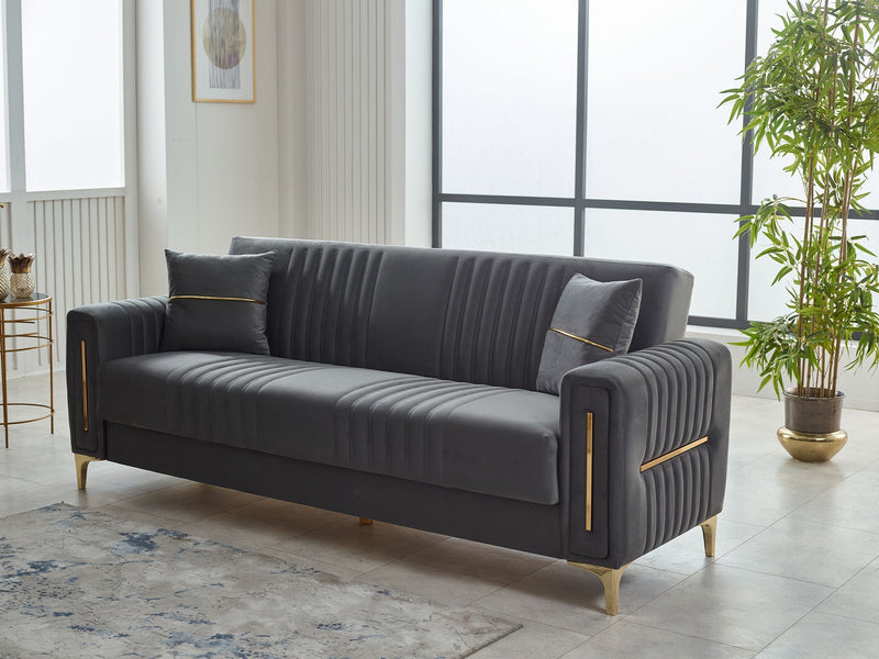 Moreno Convertible Sofa in Dark Grey - 200-SIM-MOR-ANKA152-3