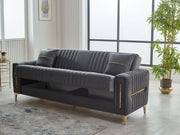 Moreno Convertible Sofa in Dark Grey - 200-SIM-MOR-ANKA152-3