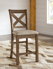 Moriville 2-Piece Bar Stool in Beige - PKG000167