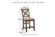 Moriville Beige Counter Height Bar Stool (Set of 2) - DMV FurnitureBarstool