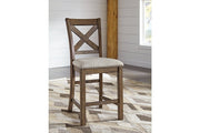 Moriville Beige Counter Height Bar Stool (Set of 2) - DMV FurnitureBarstool