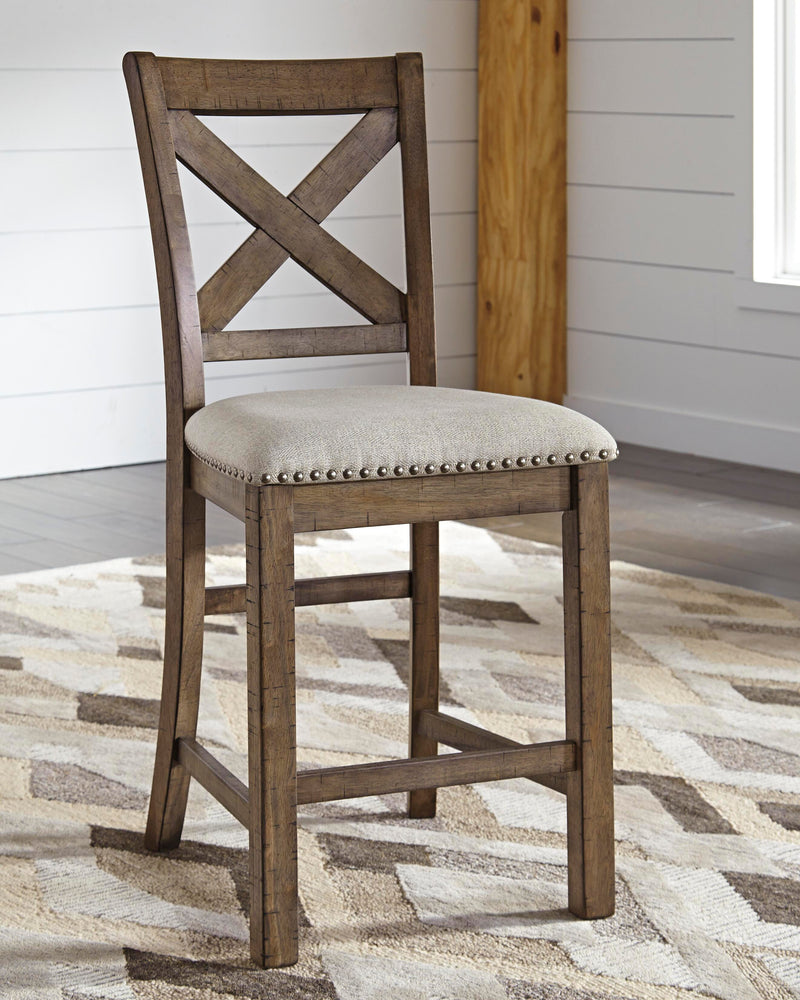 Moriville Beige Counter Height Bar Stool (Set of 2) - D631-124X2
