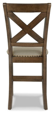 Moriville Beige Counter Height Bar Stool (Set of 2) - D631-124X2
