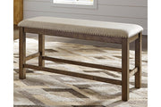 Moriville Beige Counter Height Dining Bench - DMV FurnitureAccent Bench