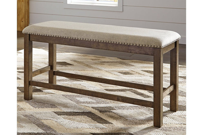 Moriville Beige Counter Height Dining Bench - DMV FurnitureAccent Bench