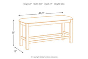 Moriville Beige Counter Height Dining Bench - DMV FurnitureAccent Bench