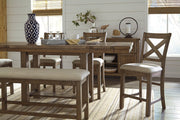 Moriville Beige Counter Height Dining Bench - DMV FurnitureAccent Bench