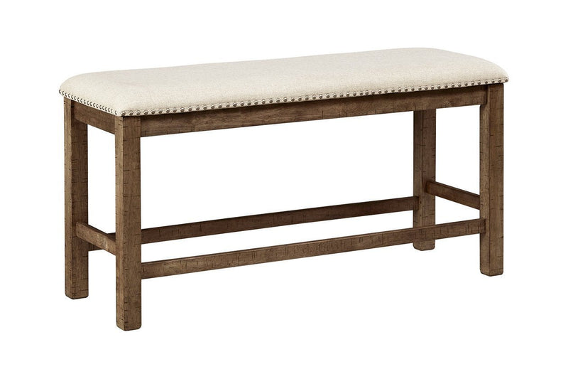 Moriville Beige Counter Height Dining Bench - DMV FurnitureAccent Bench