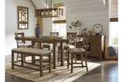Moriville Beige Counter Height Dining Bench - DMV FurnitureAccent Bench