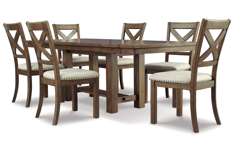 Moriville Beige Dining Table and 6 Chairs - DMV FurnitureDining Room Set