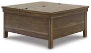 Moriville Coffee Table with 2 End Tables in Grayish Brown - PKG015590