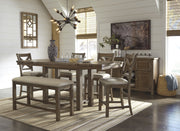 Moriville Grayish Brown Counter Height Set - DMV FurnitureCounter Height Set