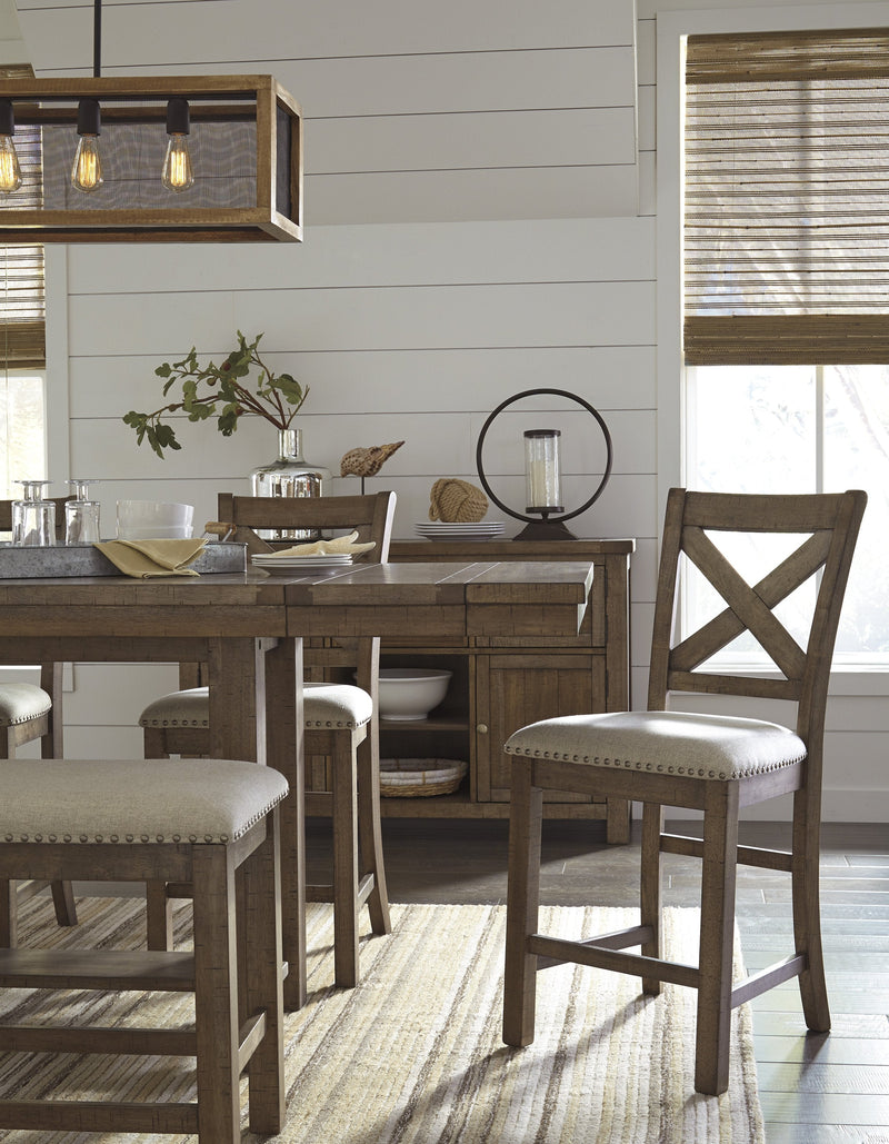 Moriville Grayish Brown Counter Height Set - DMV FurnitureCounter Height Set