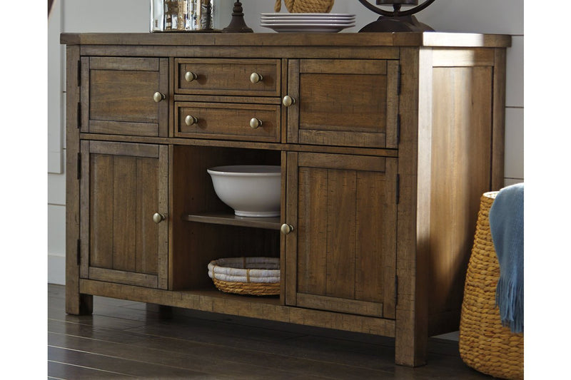 Moriville Grayish Brown Dining Server - DMV FurnitureCabinet