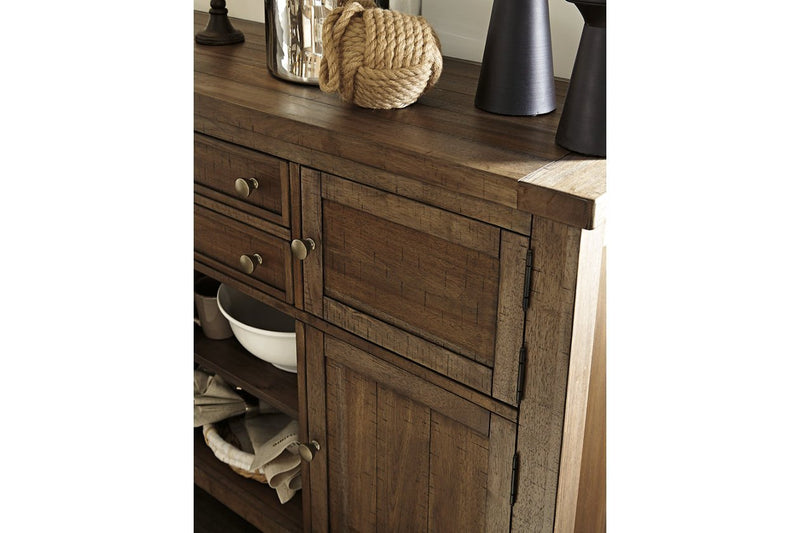 Moriville Grayish Brown Dining Server - DMV FurnitureCabinet