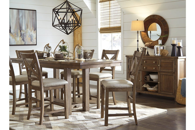 Moriville Grayish Brown Dining Server - DMV FurnitureCabinet