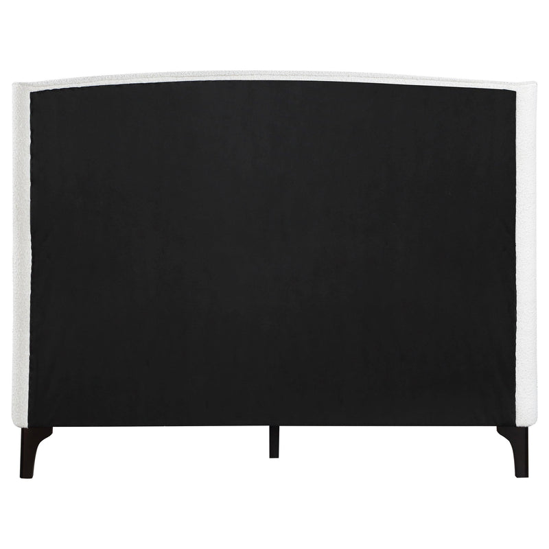 Mosby Upholstered Eastern King Wingback Bed Snow - 306020KE