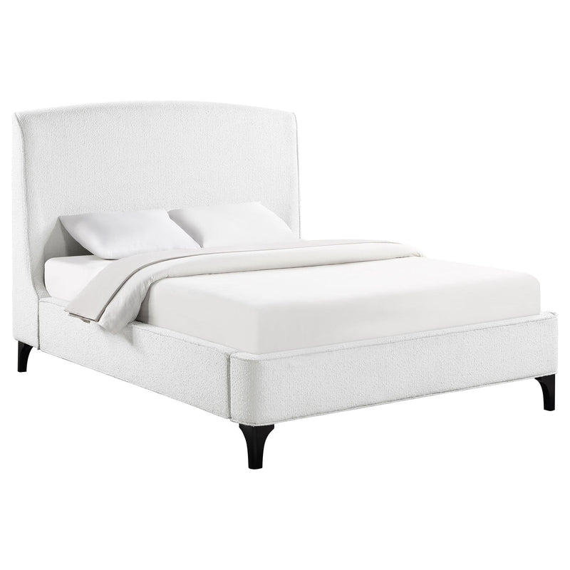 Mosby Upholstered Queen Wingback Bed Snow - 306020Q