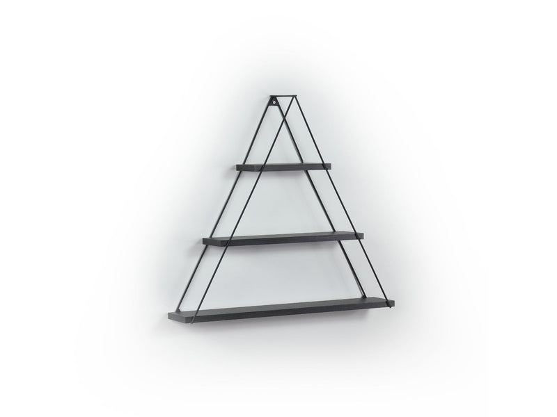 Moset Triangle Shelf in Walnut-Chrome - 760-MOS-MT191001